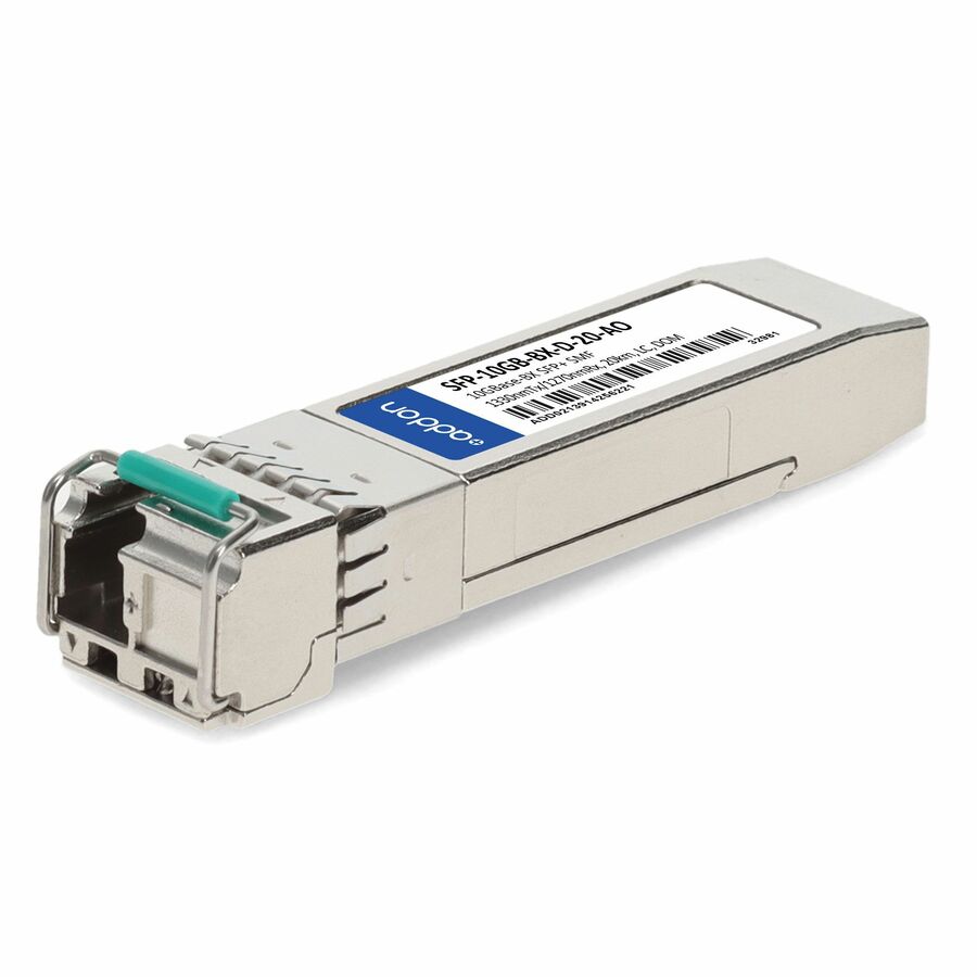 AddOn MSA and TAA 10GBase-BX SFP+ Transceiver (SMF, 1330nmTx/1270nmRx, 20km, LC, DOM)