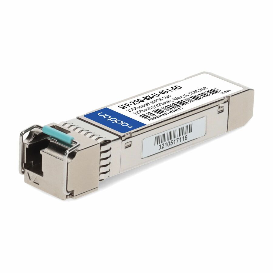 AddOn Cisco® SFP-25G-BX-U-40-I Compatible TAA 25GBase-BX SFP28 Transceiver (SMF, 1270nmTx/1310nmRx, 40km, LC, DOM, -40 to 85C)