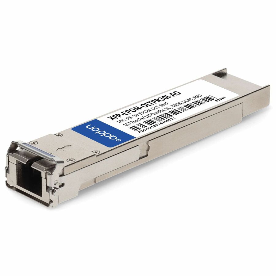 AddOn MSA and TAA 10GBase-OLT XFP Transceiver (SMF, 1577nmTx/1270nmRx, 20km, SC, DOM, -40 to 85C)