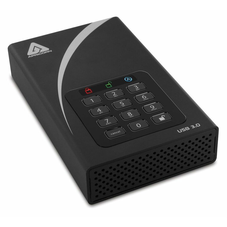 Apricorn Aegis Padlock DT ADT-3PL256-10TB 10 TB Desktop Hard Drive - External - TAA Compliant