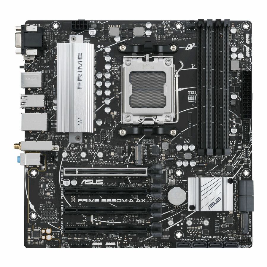 Asus Prime B650M-A AX Desktop Motherboard - AMD B650 Chipset - Socket AM5 - Micro ATX