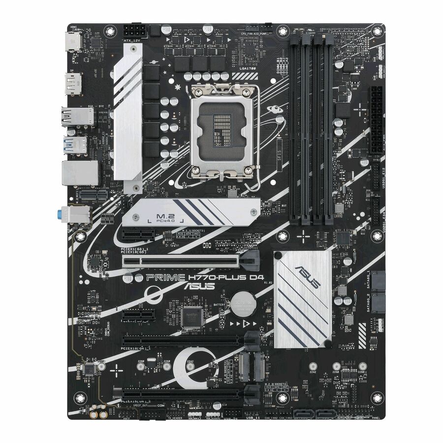 Asus Prime H770-PLUS D4 Desktop Motherboard - Intel H770 Chipset - Socket LGA-1700 - ATX