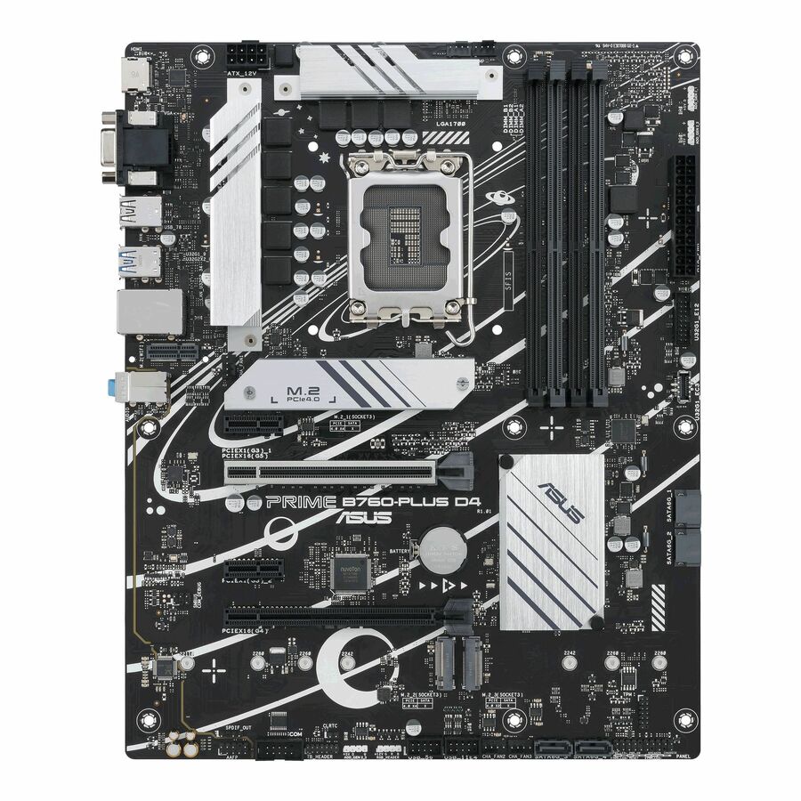 Asus Prime B760-PLUS D4 Desktop Motherboard - Intel B760 Chipset - Socket LGA-1700 - ATX