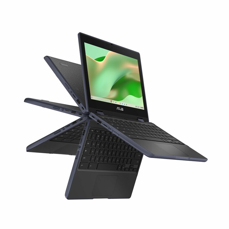 Asus Chromebook Flip CR11 CR1102FGA-CN1432T-CA 11.6" Touchscreen Rugged Convertible 2 in 1 Chromebook - HD - Intel N100 - 4 GB - 32 GB Flash Memory - Mineral Gray