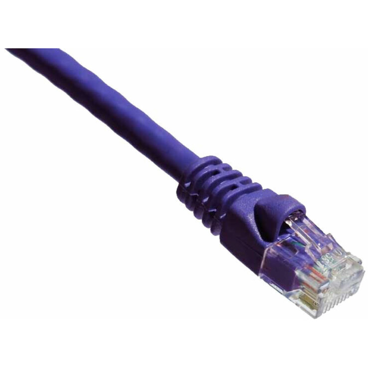 Axiom 7FT CAT6A 650mhz Patch Cable Molded Boot (Purple) - TAA Compliant