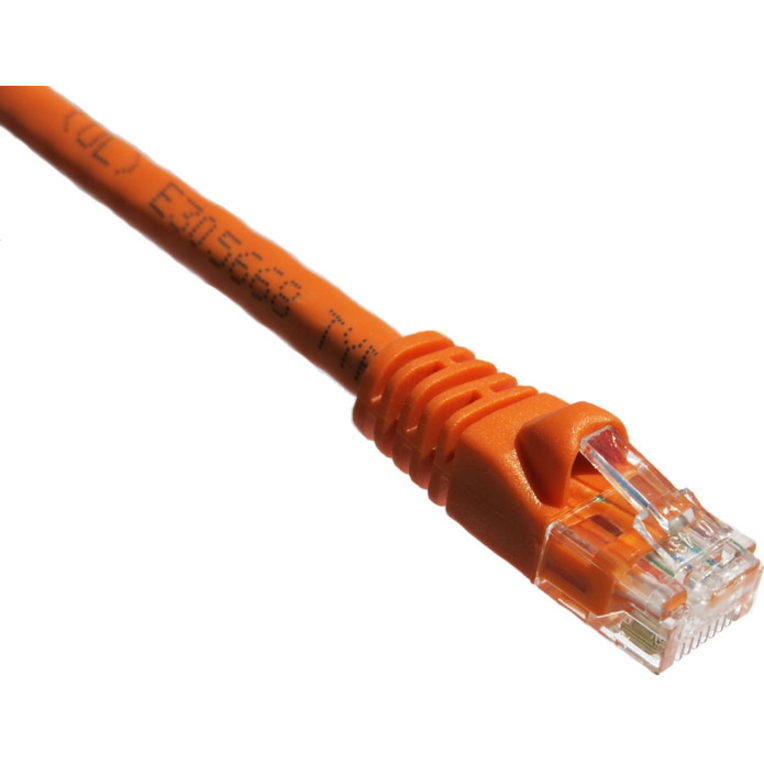 Axiom 75FT CAT6A 650mhz Patch Cable Molded Boot (Orange)