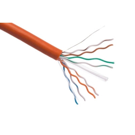 Axiom CAT6 23AWG 4-Pair Solid 550MHz Plenum Bulk Cable Spool 1000FT (Orange)