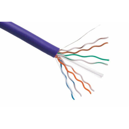 Axiom CAT6 23AWG 4-Pair Solid Conductor 550MHz Bulk Cable Spool 1000FT (Purple)