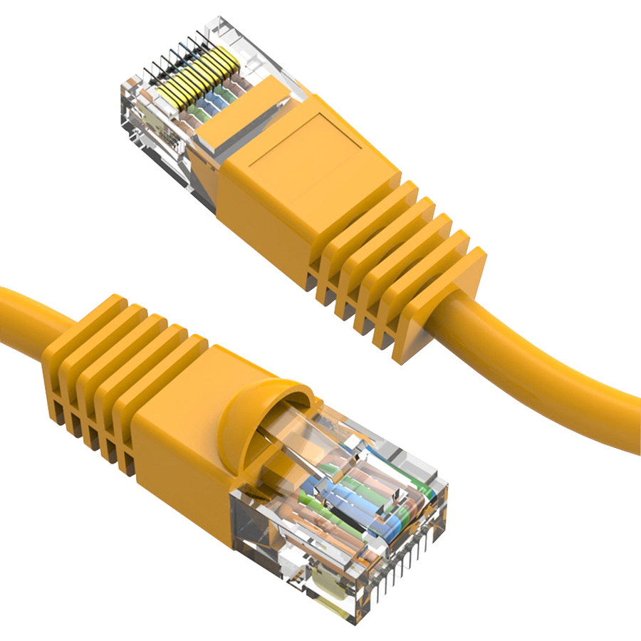 Axiom 20FT CAT6 550mhz Patch Cable Molded Boot (Yellow)