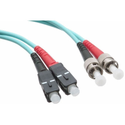 Axiom SC/ST 10G Multimode Duplex OM3 50/125 Fiber Optic Cable 25m