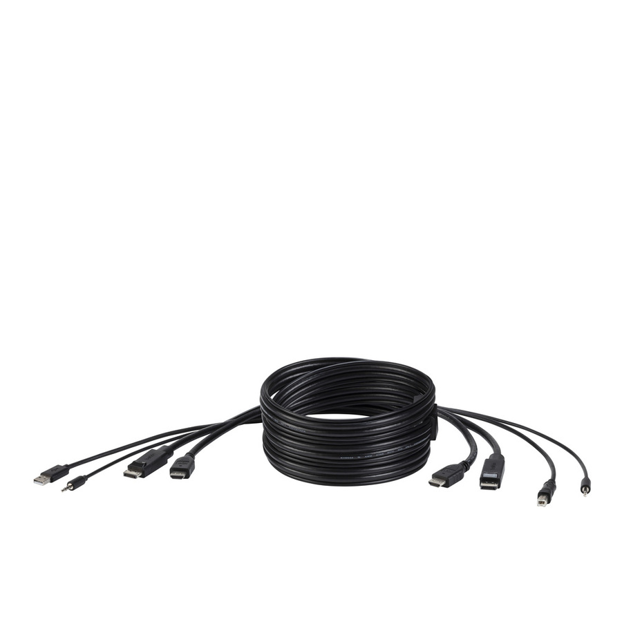 Belkin TAA DUAL (1) HDMI-HDMI (1) DP-DP/USB/AU CBL