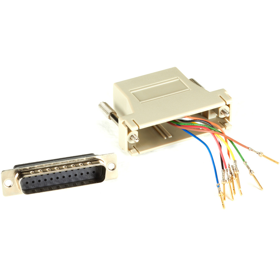 Black Box Modular Adapter Kit - DB25 Male to RJ45 Female, Gray