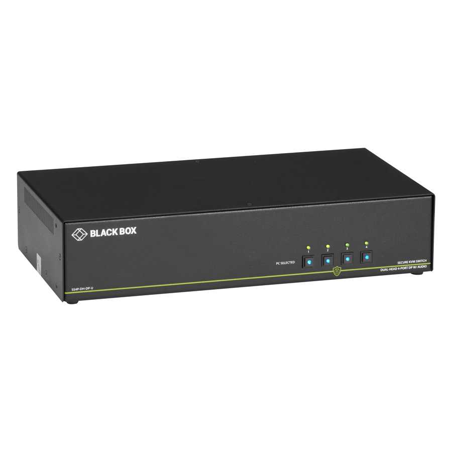 Black Box NIAP 3.0 Secure 4-Port Dual-Head DisplayPort KVM Switch