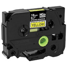 Brother HGES6415PK Black on Yellow Extra-Strength Adhesive Label Tape