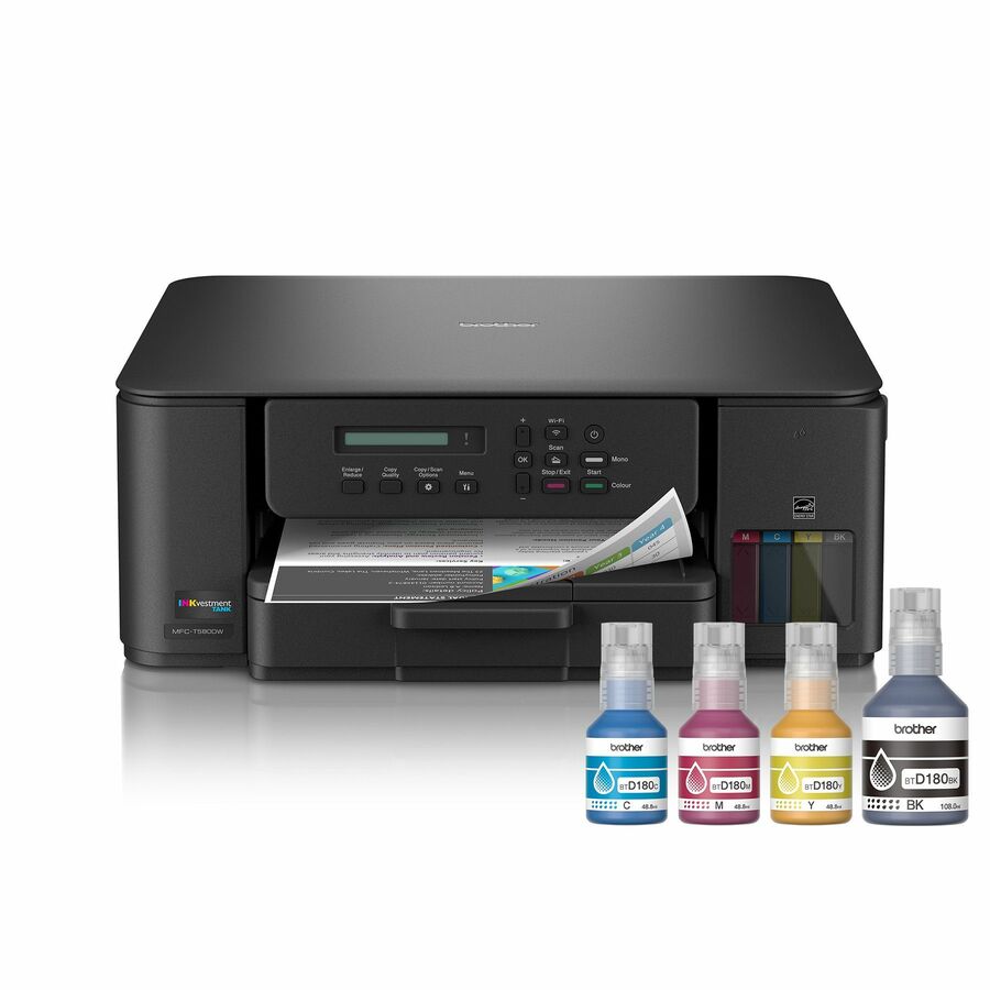Brother MFC-T580DW Wired & Wireless INKvestment Tank Inkjet Multifunction Printer - Color