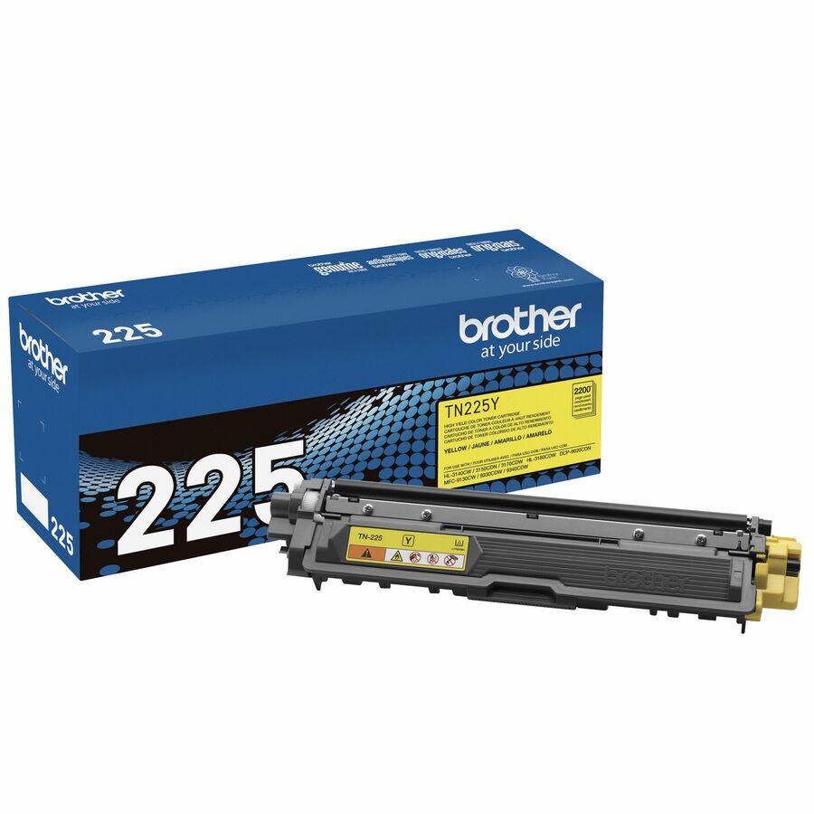 Brother Genuine TN225Y High Yield Yellow Toner Cartridge