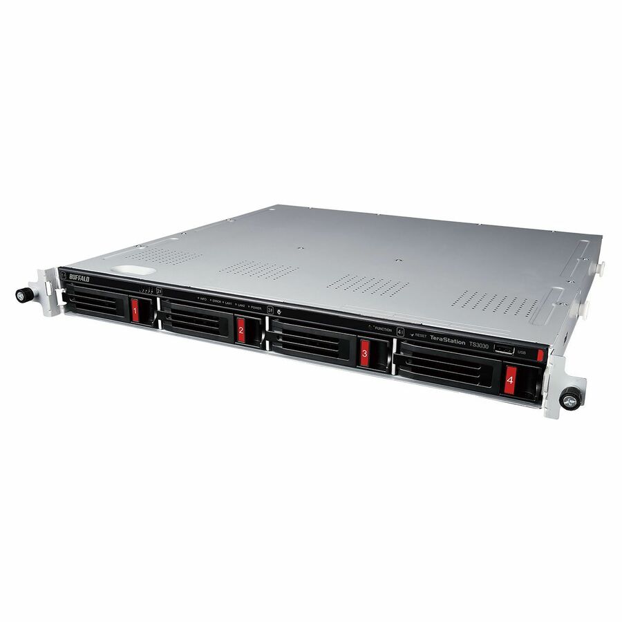 BUFFALO TeraStation 3430RN 4-Bay Secure SMB Rackmount NAS 8TB (2x4TB) with Hard Drives Included