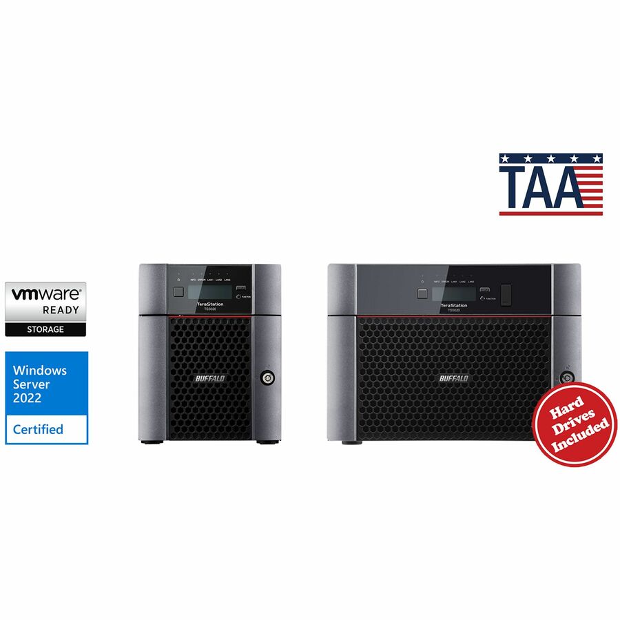 BUFFALO TeraStation 5420DN 4-Bay Secure Business Desktop NAS 32TB (4x8TB) w/ Hard Drives Included