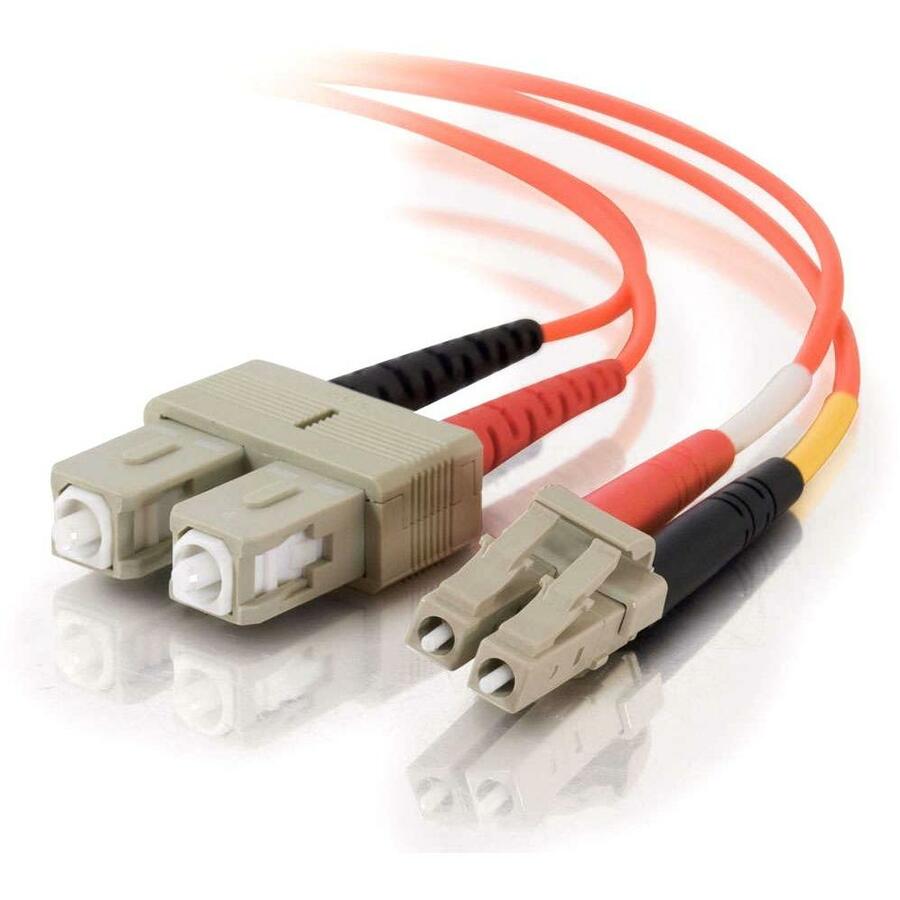 C2G-3m LC-SC 62.5/125 OM1 Duplex Multimode Fiber Optic Cable (TAA Compliant) - Orange