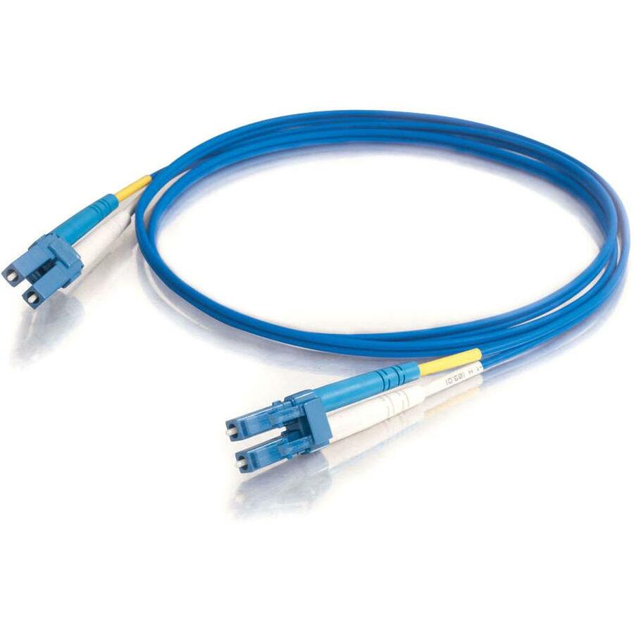 C2G-1m LC-LC 9/125 OS1 Duplex Singlemode PVC Fiber Optic Cable - Blue