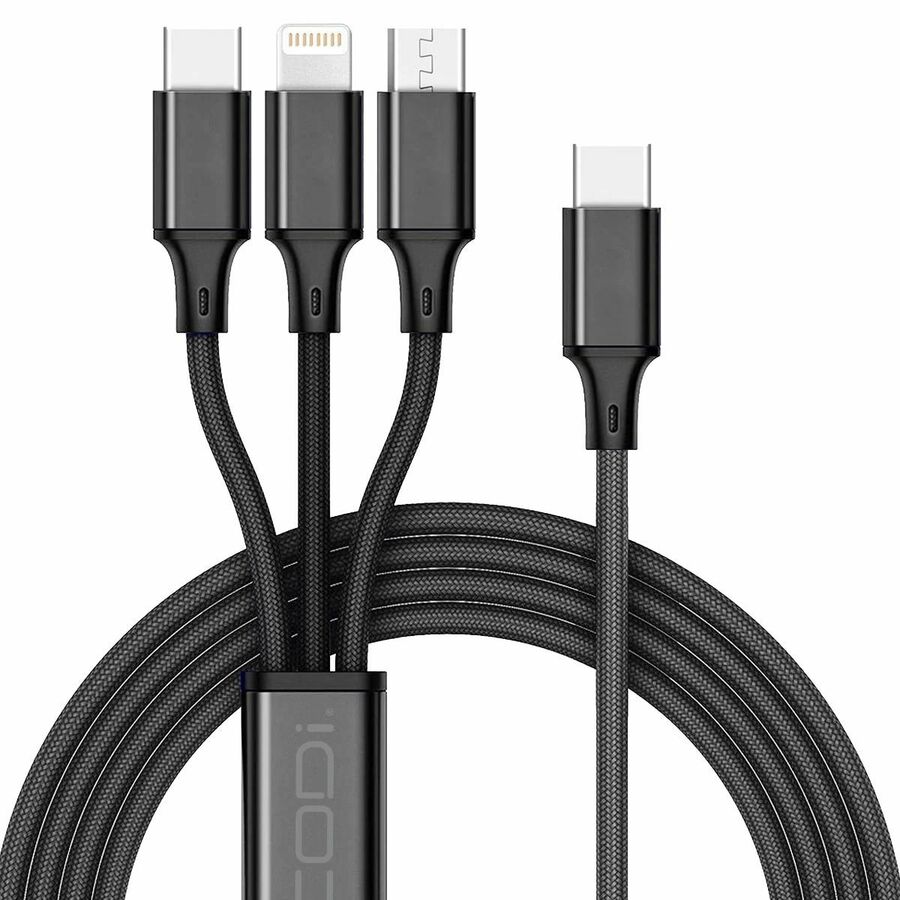 CODi 4' 3-in-1 Multi-Charging Cable (USB-C Connection)