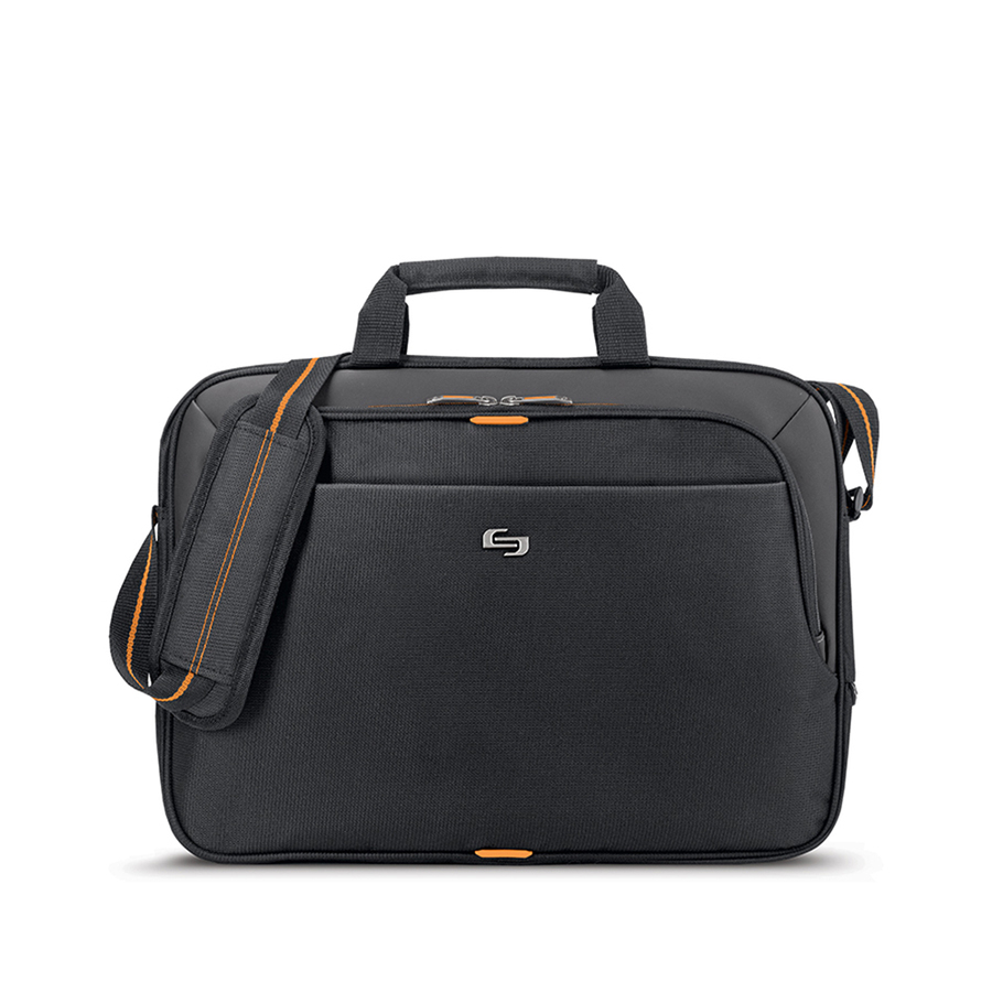 Codi Solo New York Ace 15.6" Slim Brief - Black w/ Orange