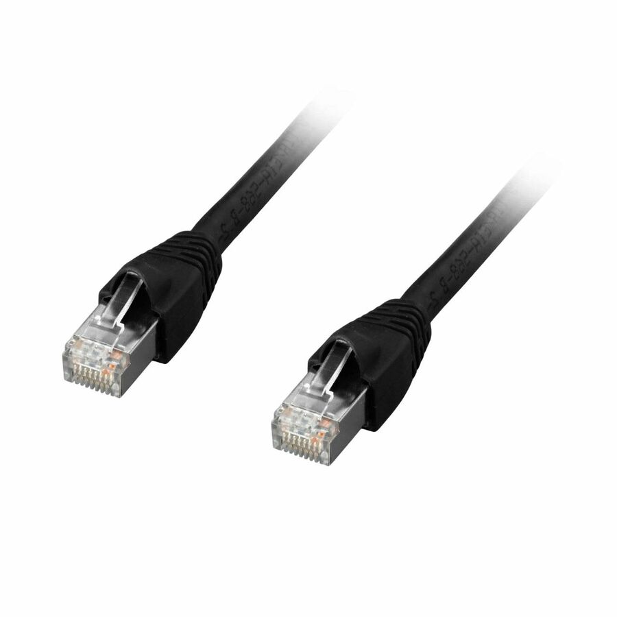 Comprehensive CAT6A Shielded Patch Cable Black 1ft