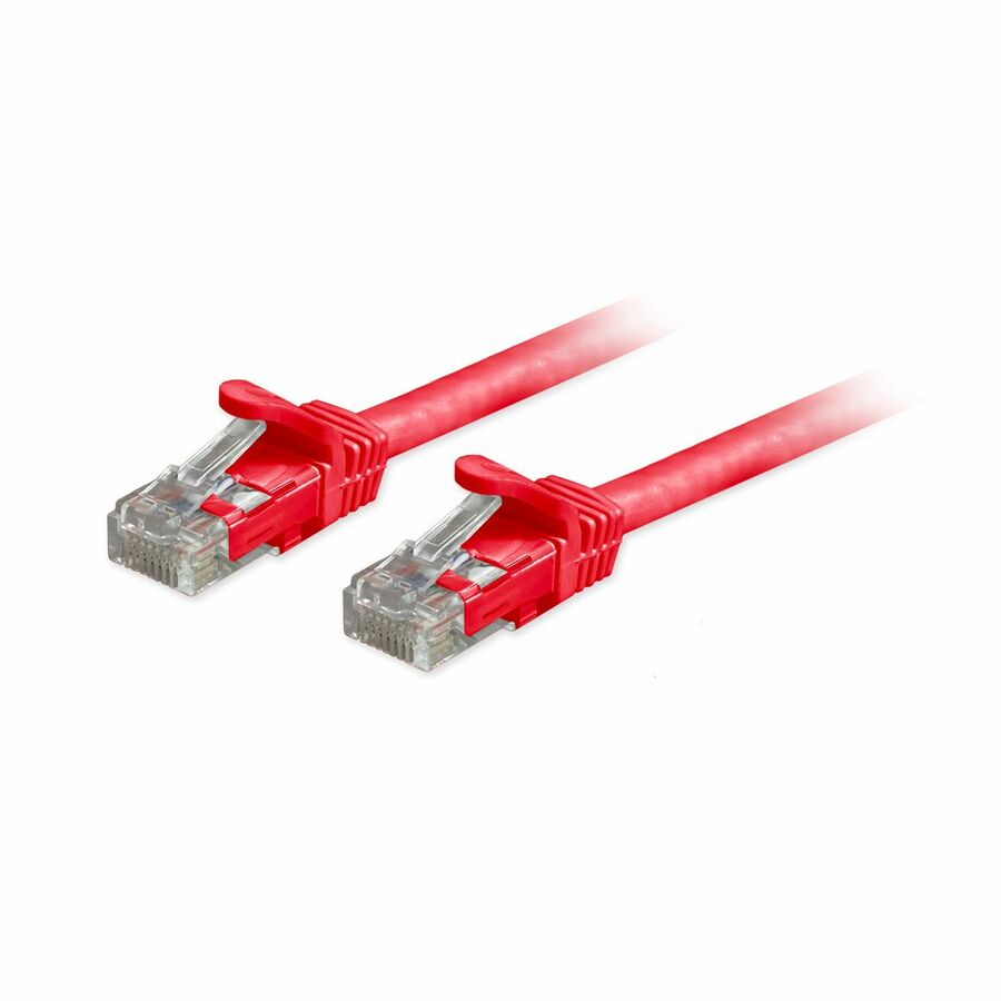 Comprehensive Cat6a Unshielded (UTP) Snagless Ethernet Patch Cable Red 10ft