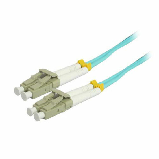 Comprehensive 2M 10Gb LC/LC Duplex 50/125 Multimode Fiber Patch Cable - Aqua