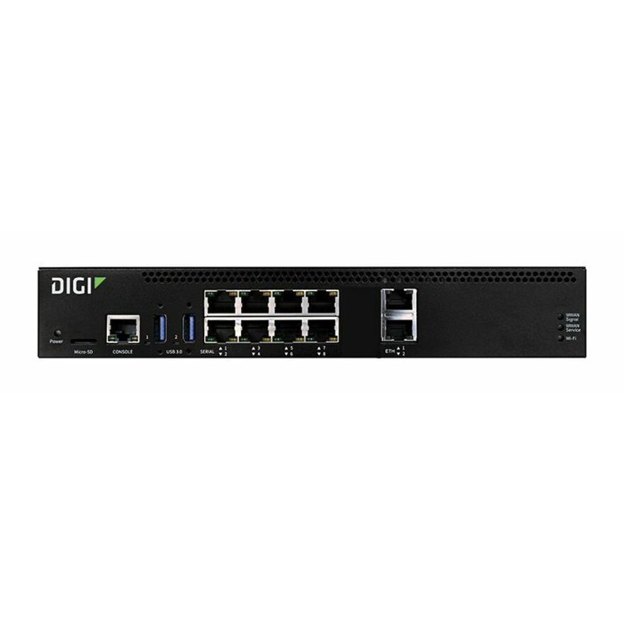 Digi Connect EZ 8 Cellular - Serial Server, 8-port, RS-232, CMG4, Cellular Antennas, US Power Cord