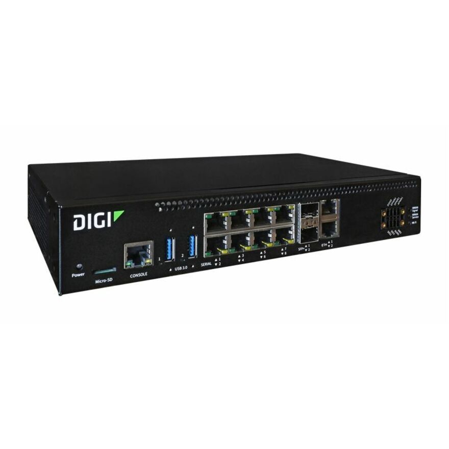 Digi Connect EZ 8 I/O - Serial Server, 8-port, RS-232, Digital/analog I/O, EU Power Cord