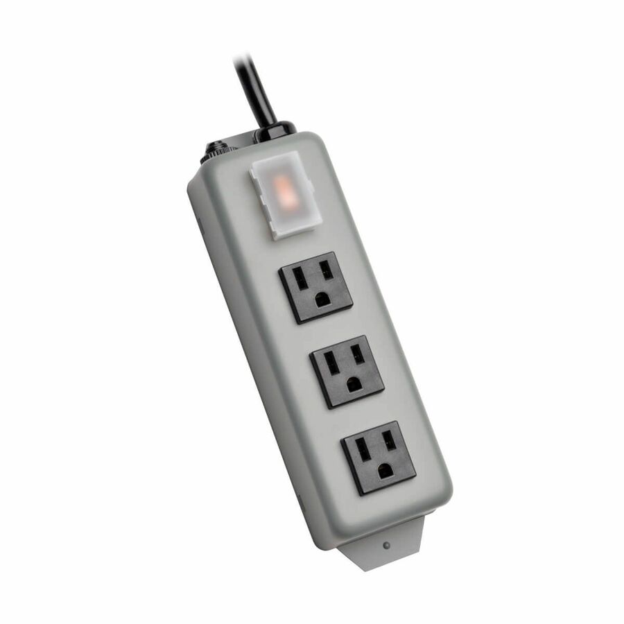 Tripp Lite by Eaton Industrial Power Strip 3-Outlet 6 ft. (1.8 m) Cord NEMA 5-15P Plug Switch Guard