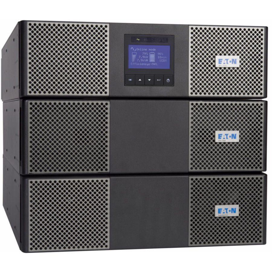Eaton 9PX 11kVA 10kW 208V Online Double-Conversion UPS - Hardwired Input, 8x 5-20R, 2 L14-30R, 3 L6-30R Hardwired Outlets, Cybersecure Network Card, Extended Run, 9U