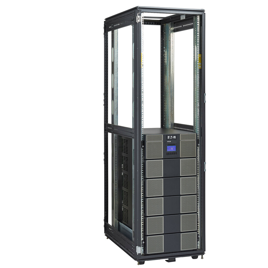 Eaton 9PXM 16kVA 14.4kW 208-240V N+1 Modular Scalable Online Double-Conversion UPS, Hardwired Input / Output, Cybersecure Network Card Included, 21U, TAA