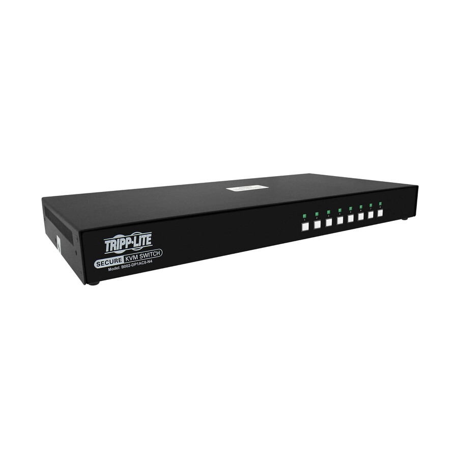 Tripp Lite by Eaton Secure KVM Switch, 8-Port, Single Head, DisplayPort to DisplayPort, 4K, NIAP PP4.0, Audio, CAC, TAA
