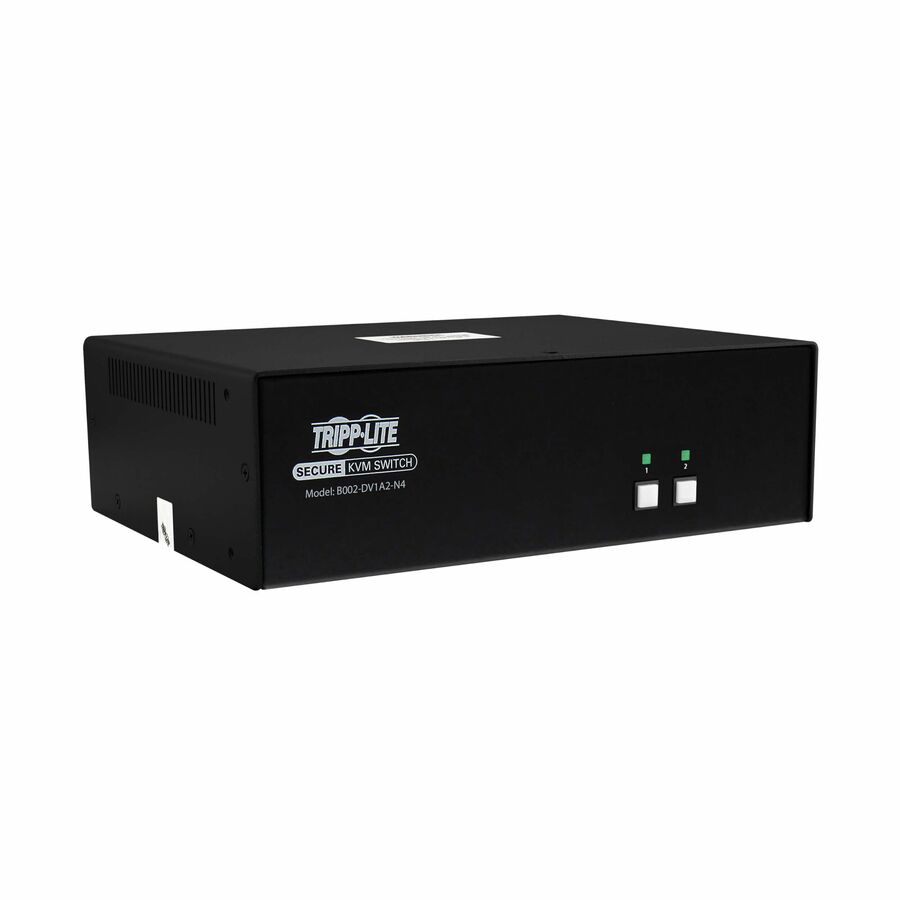 Tripp Lite series Secure KVM Switch, 2-Port, Single Head, DVI to DVI, NIAP PP4.0, Audio, TAA