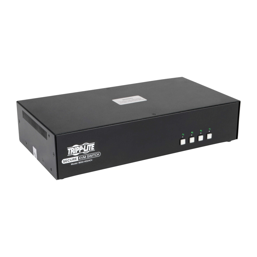 Tripp Lite by Eaton Secure KVM Switch 4-Port HDMI to DisplayPort Dual Monitor 4K NIAP PP3.0 Certified Audio CAC TAA