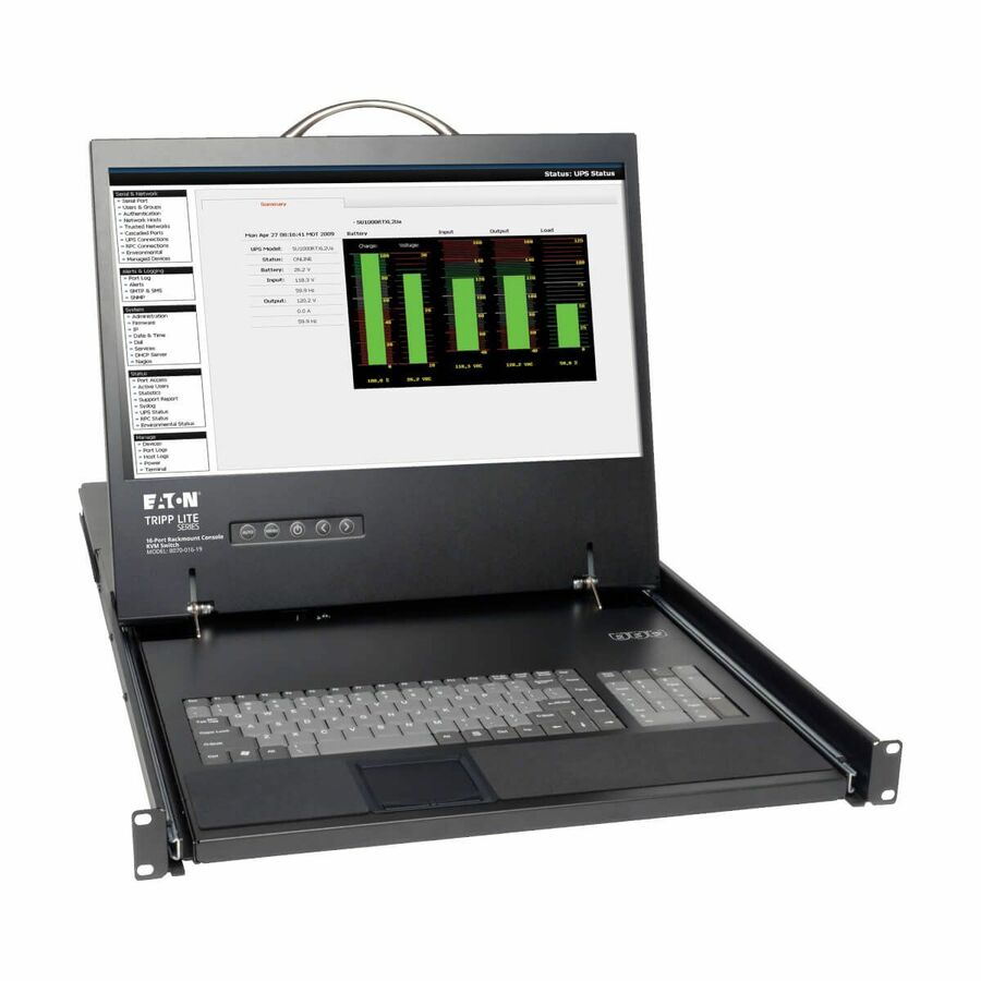 Tripp Lite by Eaton NetCommander 16-Port Cat5 1U Rack-Mount Console KVM Switch with 19-in. LCD