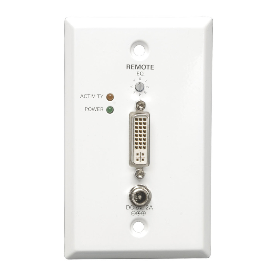 Tripp Lite by Eaton DVI over Cat5/6 Extender, Wall Plate Receiver for Video, DVI-I Single Link, RJ45, Up to 200 ft. (60 m), TAA