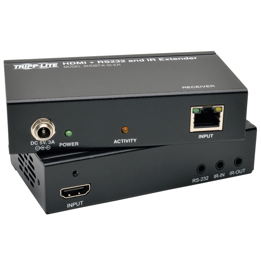 Eaton Tripp Lite Series HDBaseT Class B (HDBaseT-Lite) HDMI Over Cat5e/6/6a Extender Kit, Serial & IR Control, 4K x 2K 30 Hz UHD / 1080p 60 Hz, Up to 230 ft. (70 m), TAA