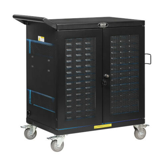 Eaton Tripp Lite Series Safe-IT UV Locking Storage Cart for Mobile Devices and AV Equipment, Black