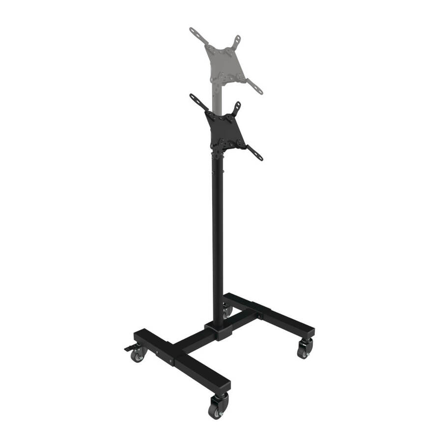 Tripp Lite by Eaton Mobile TV Stand - Height Adjustable 13" to 42" TVs and Monitors Locking Casters Black