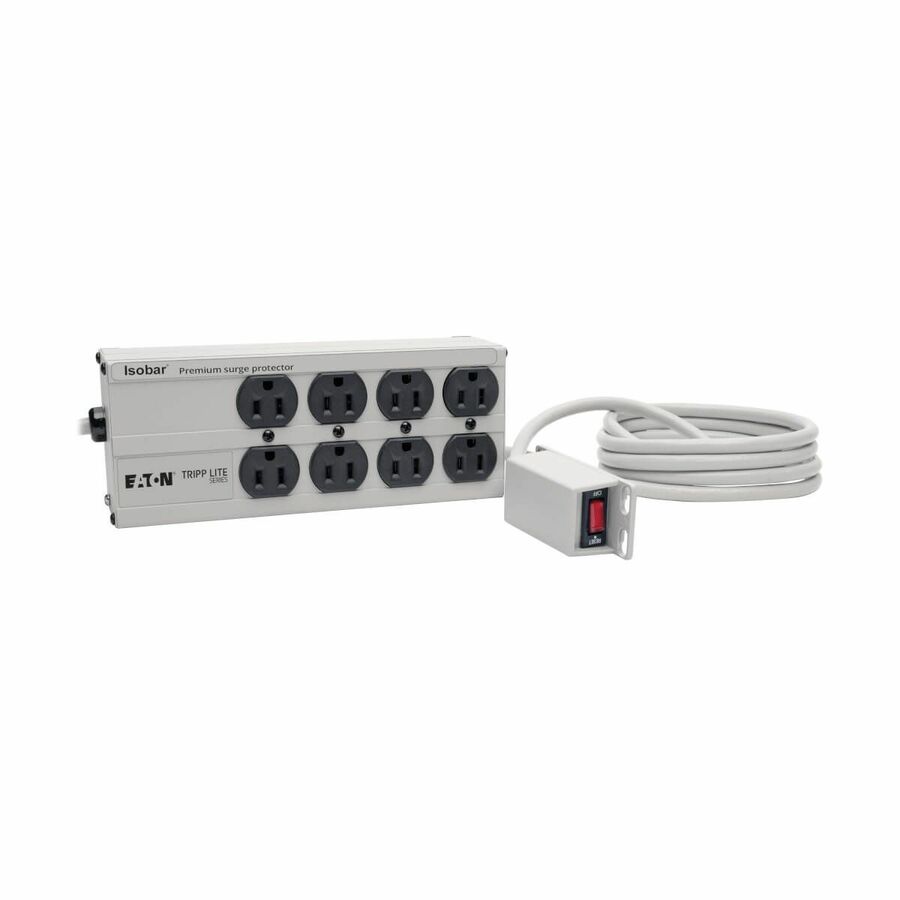 Eaton Tripp Lite Series Isobar 8-Outlet Surge Protector, 12 ft. Cord with Right-Angle Plug, 3840 Joules, Remote Master Switch, Metal Housing