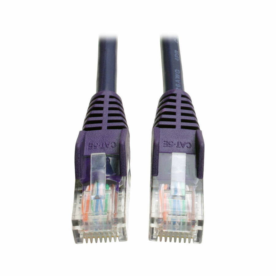 Eaton Tripp Lite Series Cat5e 350 MHz Snagless Molded (UTP) Ethernet Cable (RJ45 M/M), PoE - Purple, 5 ft. (1.52 m)