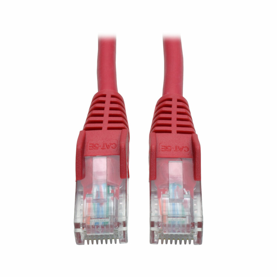 Eaton Tripp Lite Series Cat5e 350 MHz Snagless Molded (UTP) Ethernet Cable (RJ45 M/M), PoE - Red, 25 ft. (7.62 m)