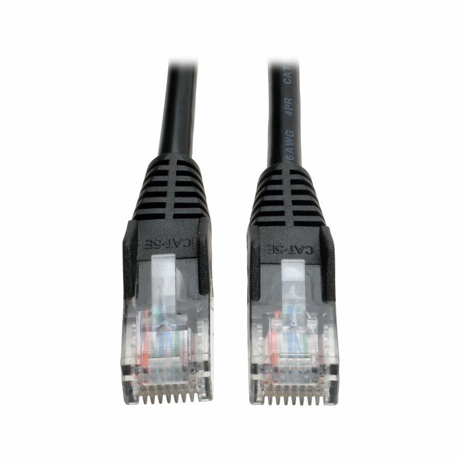 Eaton Tripp Lite Series Cat5e 350 MHz Snagless Molded (UTP) Ethernet Cable (RJ45 M/M), PoE - Black, 30 ft. (9.14 m)