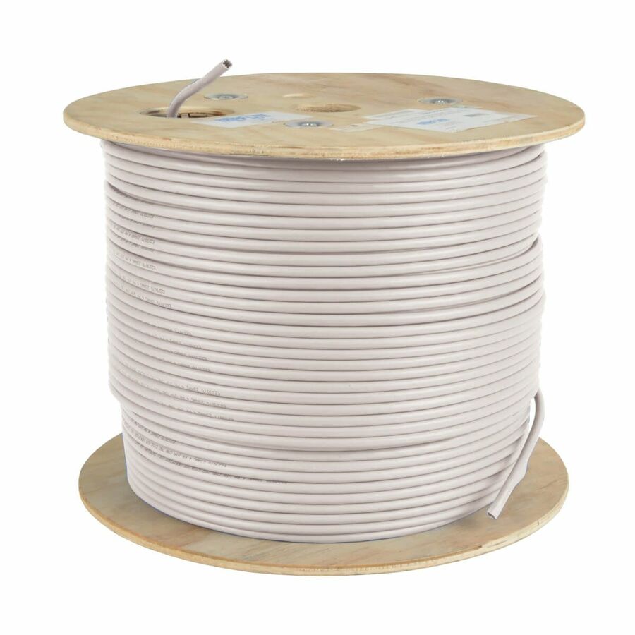 Eaton Tripp Lite Series Cat5e 350 MHz Solid Core Plenum-Rated (UTP) PVC Bulk Ethernet Cable - White, 1000 ft. (304.8 m), TAA