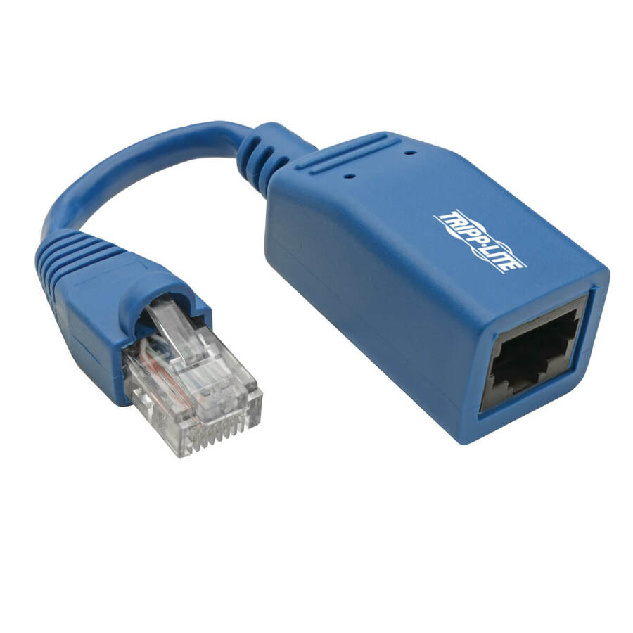 Eaton Tripp Lite Series Cisco Console Rollover Cable Adapter (RJ45 M/F) - Blue, 5 in.