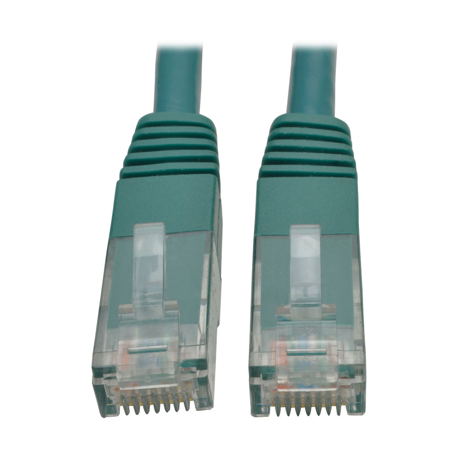 Eaton Tripp Lite Series Cat6 Gigabit Molded (UTP) Ethernet Cable (RJ45 M/M), PoE, Green, 2 ft. (0.61 m)