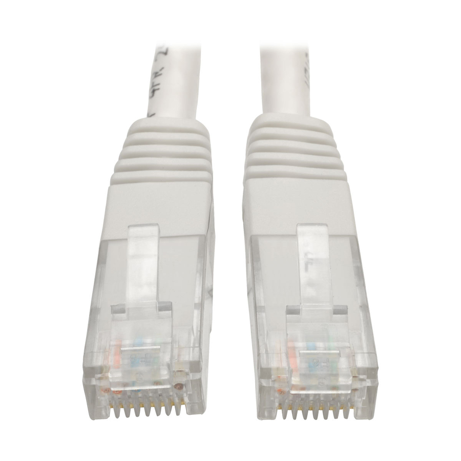 Eaton Tripp Lite Series Cat6 Gigabit Molded (UTP) Ethernet Cable (RJ45 M/M), PoE, White, 25 ft. (7.62 m)
